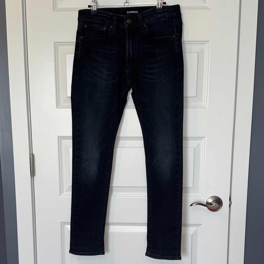 Express Men's Dark Wash Slim Jeans